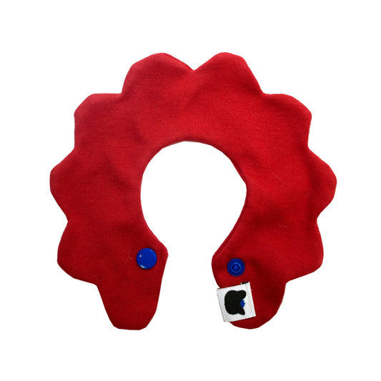 Bomba Stitch Logo Pet Floral Bib (Red/Blue)