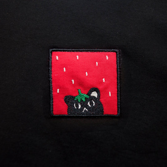 Limited Edition Strawberry Cat T-shirt (Black/Multi)