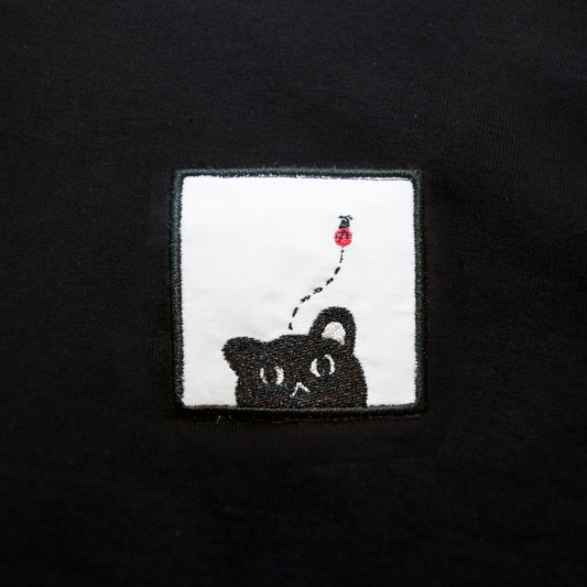 Limited Edition Ladybug Cat T-shirt (Black/Multi)