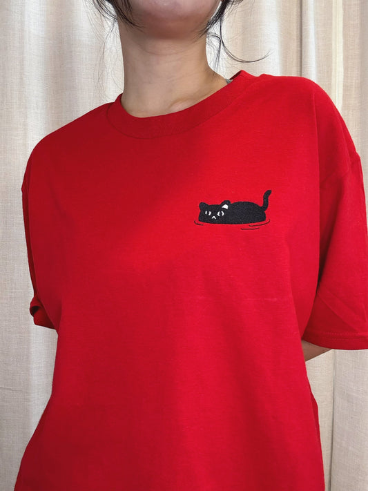 Swim Cat T-shirt (Red)
